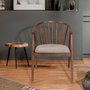 Hanah Home Albero48 Silla de Madera de Haya, Nogal y Beige, 55x77x47 cm